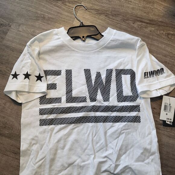 Elwood Crew Neck Logo T-Shirt-WHITE-8-10 - Picture 4 of 6